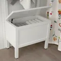 IKEA HEMNES ХЕМНЕС, лав з відділ д/зб, віш для руш/4гач, білий, 64x37x173 см 303.966.55 фото thumb №3