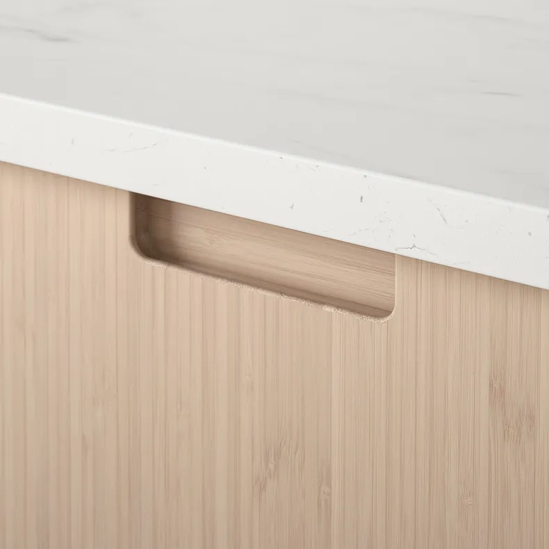 IKEA METOD МЕТОД / MAXIMERA МАКСИМЕРА, напольный шкаф с 2 ящиками, белый / светлый бамбук, 40x37 см 793.302.86 фото №2