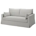 IKEA HYLTARP ХИЛЬТАРП, 2-местный диван, Талмира белая/черная 995.149.20 фото thumb №1