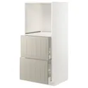 IKEA METOD МЕТОД / MAXIMERA МАКСИМЕРА, высокий шкаф с 2 ящиками д / духовки, белый / Стенсунд бежевый, 60x60x140 см 894.079.25 фото thumb №1