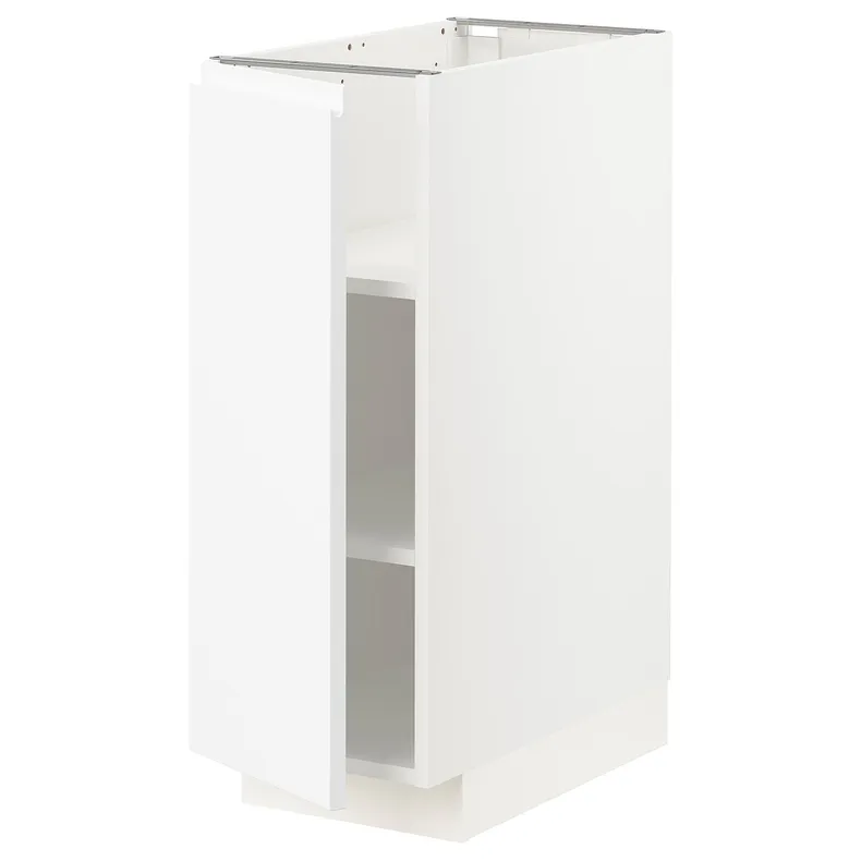 IKEA METOD МЕТОД, напольный шкаф с полками, белый / Воксторп матовый белый, 30x60 см 894.566.33 фото №1