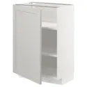 IKEA METOD МЕТОД, підлогова шафа з полицями, білий / світло-сірий Lerhyttan, 60x37 см 394.574.80 фото thumb №1