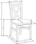 Кухонний стілець HALMAR DARIUSZ 2 білий/вільха фото thumb №3