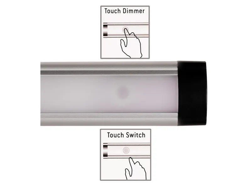 BRW Алюминиевый мебельный светильник Duo LED белый 094844 фото №6