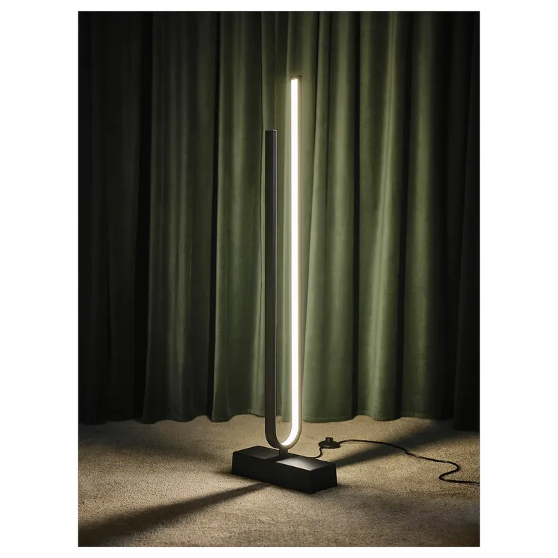 IKEA PILSKOTT ПИЛСКОТТ, светильник напольный, светодиодный, умный черный 904.781.20 фото №4