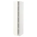 IKEA METOD МЕТОД, высокий шкаф с полками, белый / Вальстена белый, 40x60x200 см 895.073.07 фото thumb №1