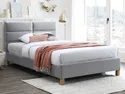 Кровать односпальная бархатная SIGNAL SIERRA Velvet, Bluvel 03 - светло-серый, 120x200 фото thumb №2