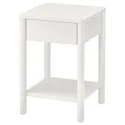 IKEA TONSTAD ТОНСТАД, приліжковий столик, вершки, 40x40x59 см 805.100.07 фото thumb №1