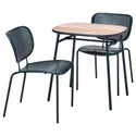 IKEA DUVSKÄR ДУВШЕР, стіл+2 стільці, вуличний/чорно-синій 794.948.62 фото thumb №1