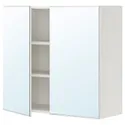 IKEA ENHET ЕНХЕТ, шафа дзеркальна із 2 дверцятами, білий, 80x32x75 см 893.237.04 фото thumb №1