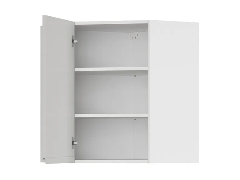 BRW Угловой верхний кухонный шкаф Sole 60 см левый светло-серый глянец, альпийский белый/светло-серый глянец FH_GNWU_60/72_L-BAL/XRAL7047 фото №3