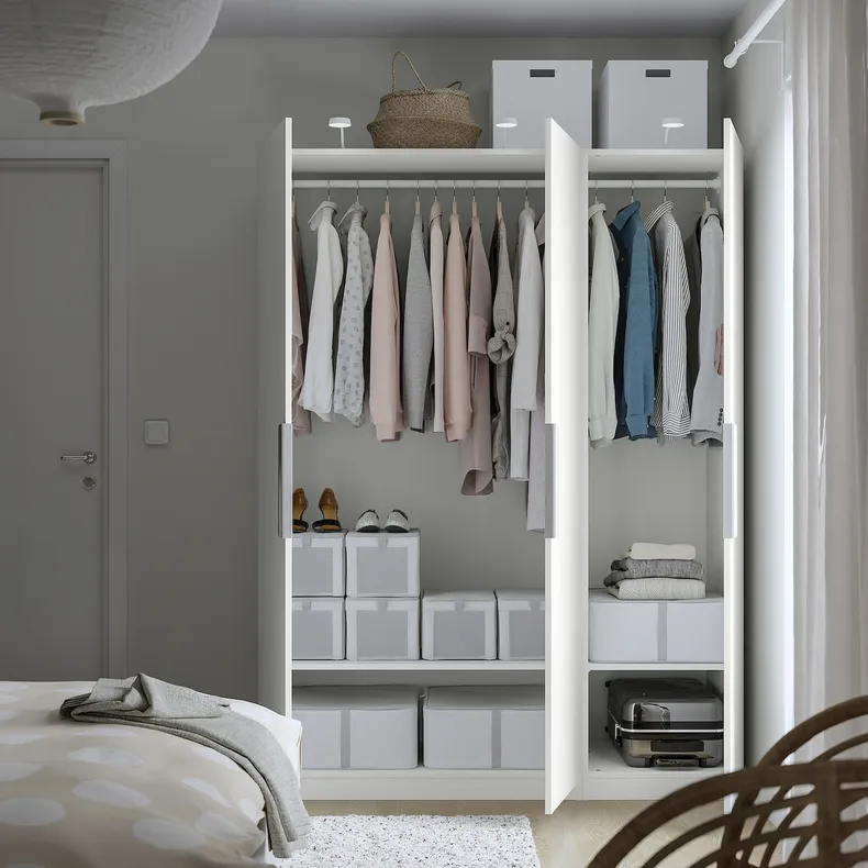 IKEA PAX ПАКС / FORSAND ФОРСАНД, гардероб, білий / білий, 150x60x201 см 395.010.20 фото №2