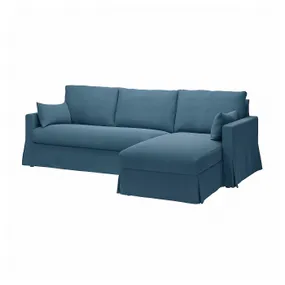 IKEA HYLTARP ХЮЛЬТАРП, 3-місний диван з кушеткою, прав, ТАЛЛЬМЮРА синій 095.149.86 фото