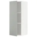 IKEA METOD МЕТОД, навесной шкаф с полками, белый / светло-серый, 40x100 см 895.391.67 фото thumb №1