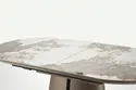 Раскладной стол HALMAR ROBINSON 160-200х90 см, бежевый мрамор / капучино / черный фото thumb №18