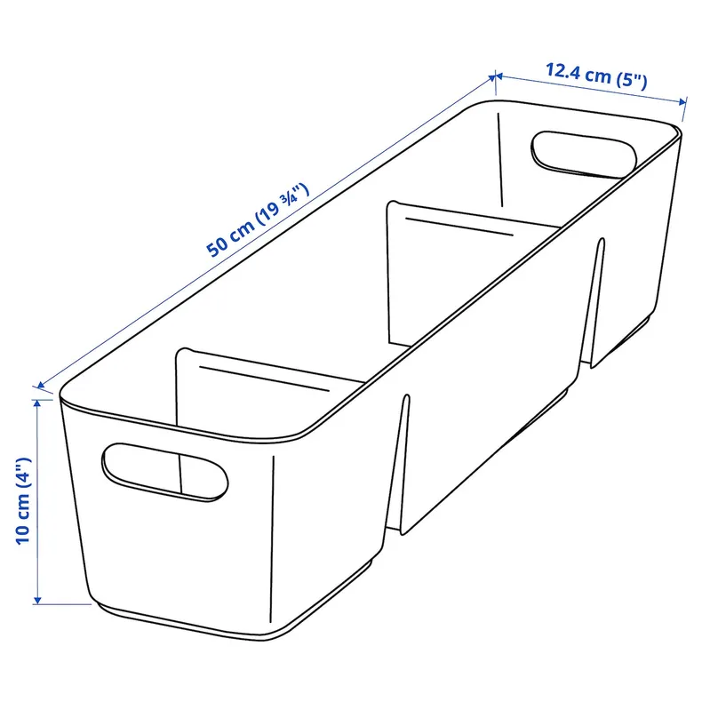 IKEA UPPDATERA, ящик, антрацит, 50x12 см 505.807.99 фото №7