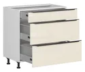 BRW Одномісна кухонна шафа L6 80 см з шухлядами з безшумним закриттям магнолія перлина, альпійський білий/магнолія перламутровий FM_D3S_80/82_2STB/STB-BAL/MAPE фото thumb №3