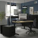IKEA MITTZON МИТТЗОН, стол / трансф, электрический окл дуб / черный, 160x80 см 295.302.35 фото thumb №3