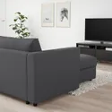 IKEA VIMLE ВІМЛЕ, 4-місний диван із кушеткою, ХАЛЛАРП сірий 893.995.10 фото thumb №3