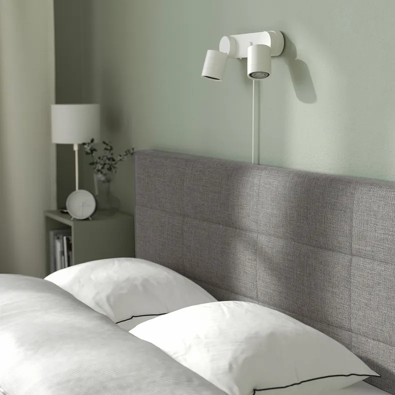IKEA SKARVLO СКАРВЛО, ліжко з підіймальним механізмом, сірий, 160x200 см 505.560.87 фото №2