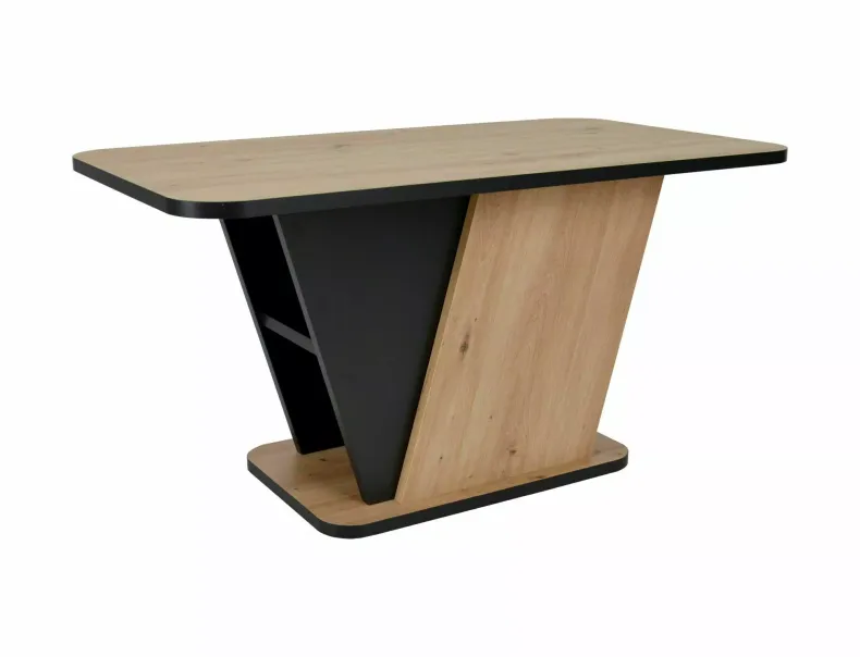 Журнальний столик SIGNAL Crocus 90х50 см, дуб артизан / чорний фото №4