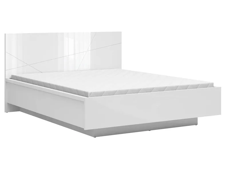 BRW Ліжко двоспальне з підйомним механізмом BRW FORN 160х200 см, білий глянцевий LOZ/160/B-BIP фото №5
