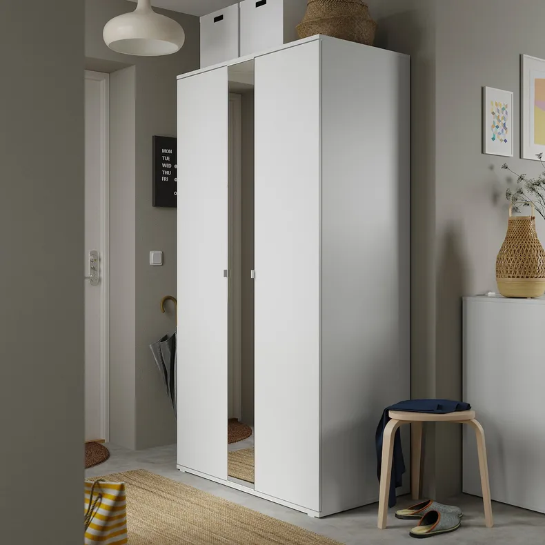 IKEA VIHALS ВІХАЛЬС, гардероб із 2 дверцятами, білий, 105x57x200 см 604.832.55 фото №3