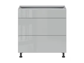 BRW Базовый шкаф для кухни Top Line 80 см с ящиками серый глянец, серый гранола/серый глянец TV_D3S_80/82_2SMB/SMB-SZG/SP фото
