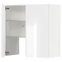 IKEA METOD МЕТОД, навесной шкаф д / вытяжки / полка / дверь, белый / светло-серый, 80x80 см 995.043.51 фото thumb №1