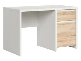 BRW Письмовий стіл BRW KASPIAN 120х65 см, білий/дуб сонома BIU1D1S/120-BI/DSO фото