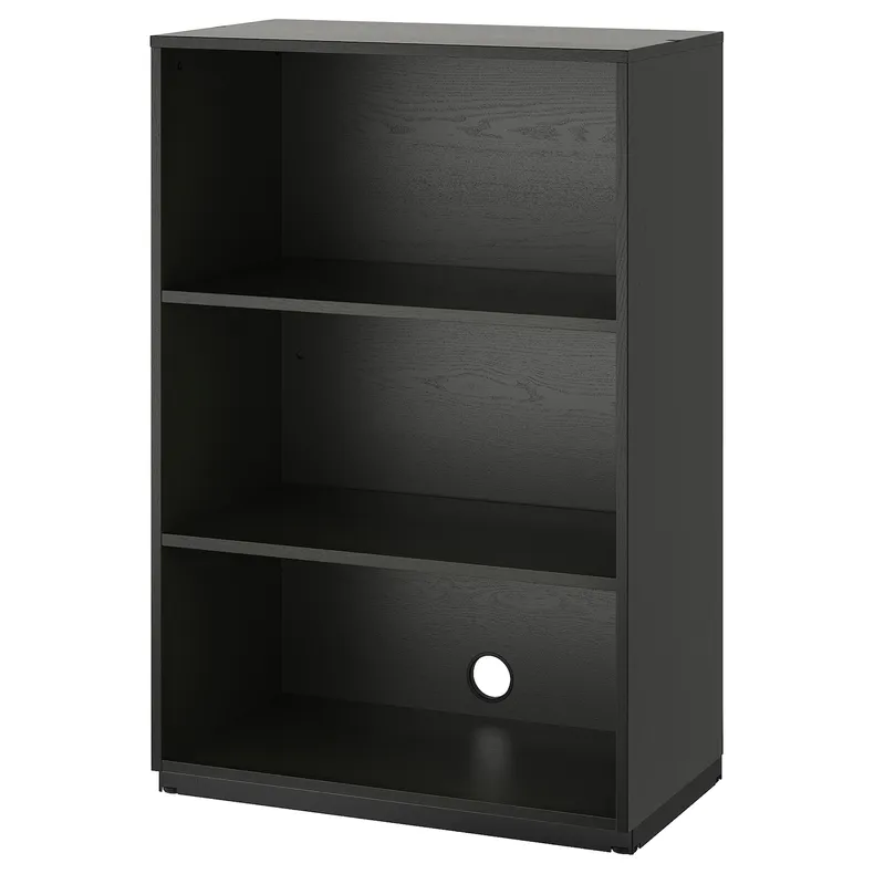 IKEA GALANT ГАЛАНТ, секция полок, Шпон ясеня, окрашенный в черный цвет, 80x120 см 803.651.90 фото №1