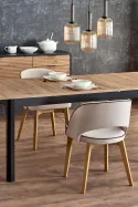 Кухонний стіл розкладний HALMAR FLORIAN 160-228x90 см, стільниця - дуб артисан, ніжки - чорні фото thumb №13