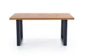 Кухонний стіл HALMAR PEREZ 160-250x90 см чорний, дуб фото thumb №1