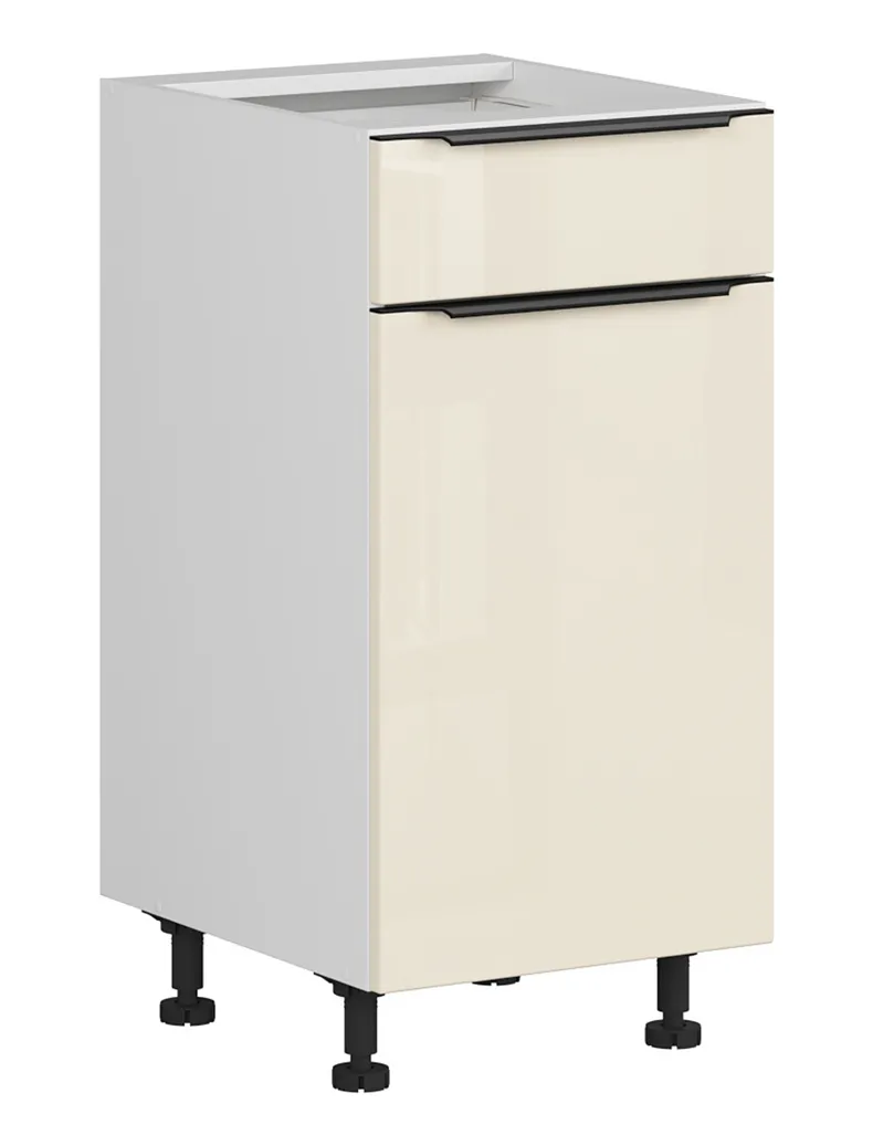BRW Кухонный шкаф Sole L6 40 см левосторонний с выдвижным ящиком магнолия жемчуг, альпийский белый/жемчуг магнолии FM_D1S_40/82_L/SMB-BAL/MAPE фото №2
