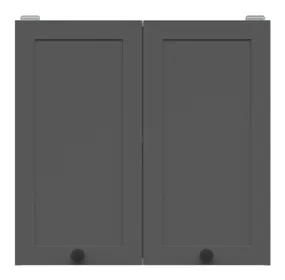 BRW Двухдверный кухонный шкаф Junona Line 60 см графит, белый/графит G2D/60/57-BI/GF фото