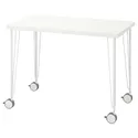 IKEA LINNMON ЛИННМОН / KRILLE КРИЛЛЕ, письменный стол, белый, 100x60 см 094.162.12 фото thumb №1