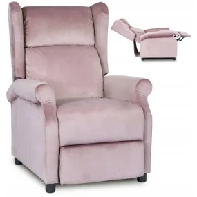 Крісло реклайнер оксамитове MEBEL ELITE SIMON Velvet, рожевий фото