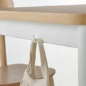 IKEA TOMMARYD ТОММАРЮД, стіл, дубовий шпон, тонований білим / білим, 130x70 см 693.875.08 фото thumb №7