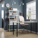 IKEA LAGKAPTEN ЛАГКАПТЕН / OLOV ОЛОВ, письменный стол, белый антрацит / черный, 140x60 см 795.084.87 фото thumb №7
