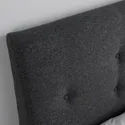 IKEA IDANÄS ИДАНЭС, каркас кровати с обивкой, Темно-серый с пушечным напылением, 140x200 см 704.589.34 фото thumb №6