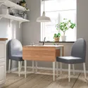 IKEA DANDERYD ДАНДЕРЮД / DANDERYD ДАНДЕРЮД, стіл+2 стільці, дуб okl білий / віссл сірий, 74 / 134x80 см 394.839.31 фото thumb №3