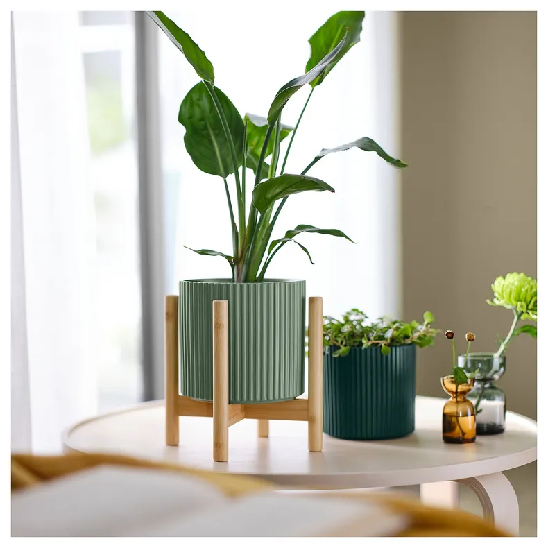 IKEA DAKSJUS ДАКСЙУС, підставка для рослин, бамбук, 21 см 105.670.21 фото №4