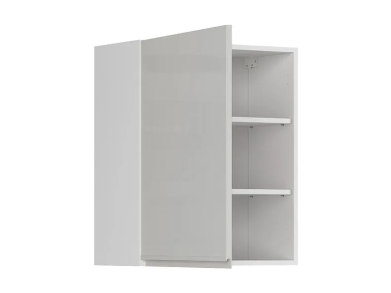BRW Верхний кухонный шкаф Sole 60 см левый светло-серый глянец, альпийский белый/светло-серый глянец FH_G_60/72_L-BAL/XRAL7047 фото №3