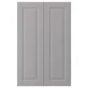 IKEA BODBYN БУДБІН, 2 дверцят для кутової підлог шафи, сірий, 25x80 см 102.210.44 фото thumb №1