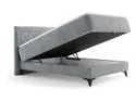 BRW Континентальне ліжко Zalea 160x200 з ящиком для зберігання сірий, Neve 85 LO_KT-ZALEA-160X200-G2-NEVE_85 фото thumb №3