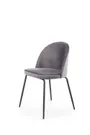 Кухонний стілець HALMAR K314, ніжки - чорні, оббивка - сіра (1шт=2шт) фото