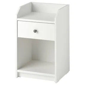 IKEA HAUGA ХАУГА, приліжковий столик, білий, 40x36 см 004.889.63 фото