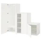 IKEA PLATSA, шкаф с 4 дверцами, Белый/фондовый белый, 200x57x181 см 395.866.89 фото