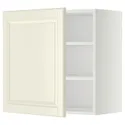 IKEA METOD МЕТОД, шафа навісна із полицями, білий / БУДБІН кремово-білий, 60x60 см 694.668.88 фото thumb №1