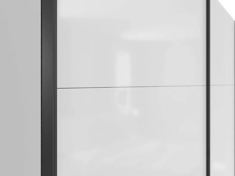BRW Раздвижной шкаф-купе Tetrix 220 см белый глянец, белый глянец SZF/220-BIP фото №5